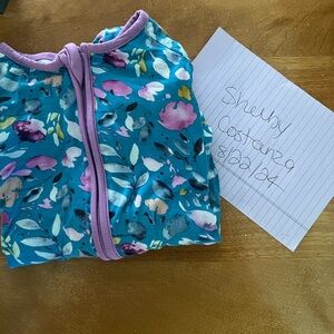 Little sleepies jade floral zippy